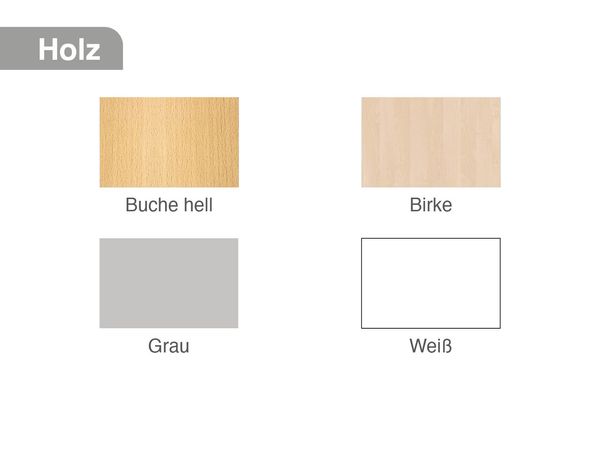 Holz, Buche hell, Birke, Grau, Weiß