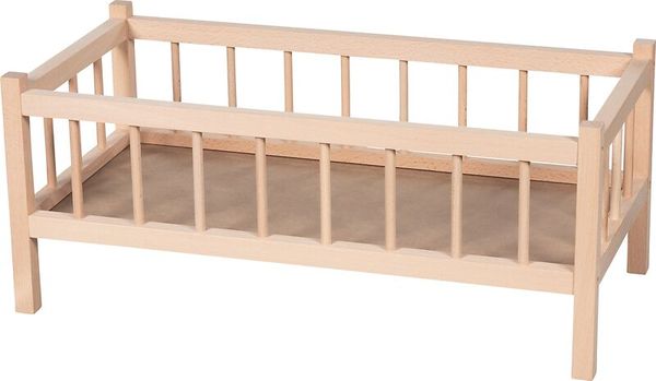 Holz-Kinderbett, Babybett, Wiegentechnik, Naturholz, Geeignet-Matratze
