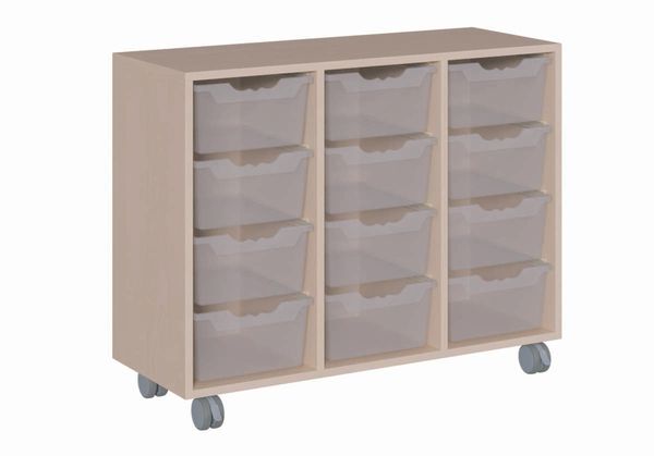 Regal fahrbar mit 12 hohen ErgoTray Boxen (B/H/T: 105 x 82,5 x 40 cm) Regal fahrbar mit 12 hohen ErgoTray Boxen (B/H/T: 105 x 82,5 x 40 cm)