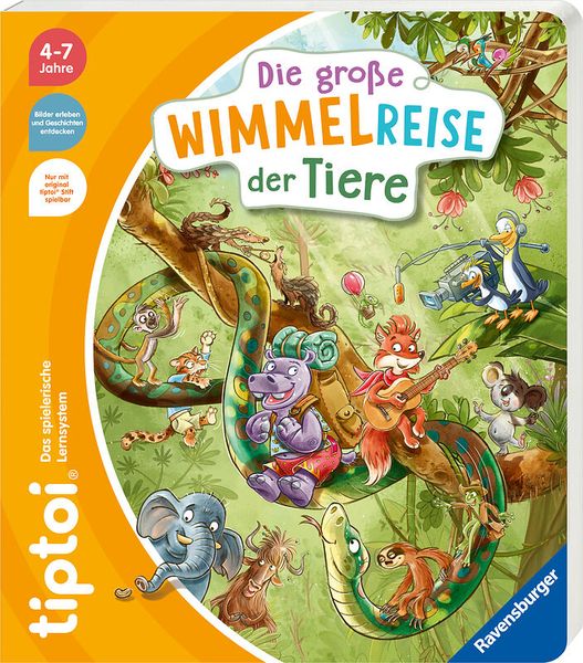 RAVENSBURGER tiptoi® - Die Große Wimmelreise der Tiere, ab 4 Jahre