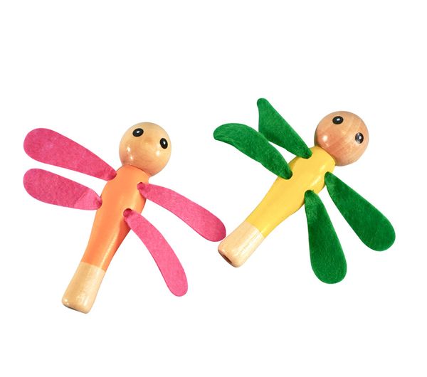 holzspielzeug, flugdrachen, bunt, kleine figur, kreatives spielzeug