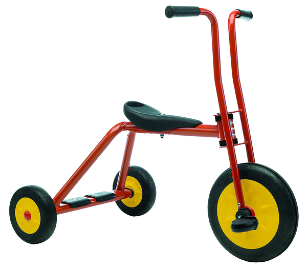 Kinderfahrrad, Dreirad, Pedaler, Gummireifen, rot