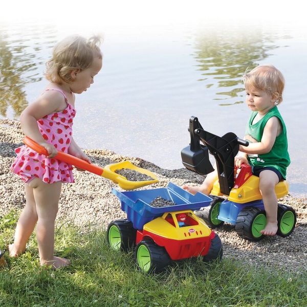 Spielzeugset, Sandbagger, Knick-Lastwagen, Kunststoffspielzeug, Kinderfahrzeug