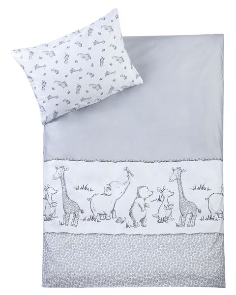 bettwäsche, babybetttuch, tiermotiv, giraffen, elefanten, Hundemuster, blau, Paisleymuster