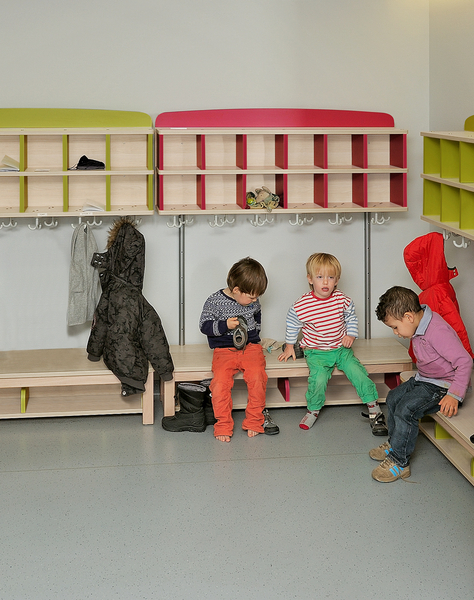kinder, schließfach, kleiderschrank, bank, kleidung