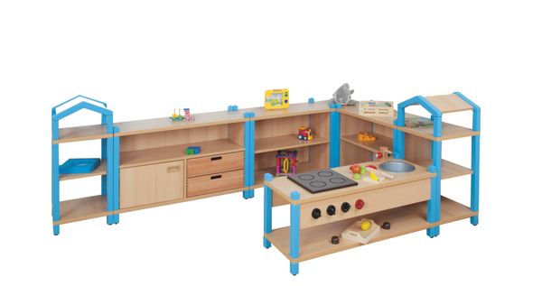 Fertig-Regalsystem Simone mit Spielküche Fertig-Regalsystem Simone mit Spielküche
