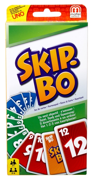 Kartenspiel, Skip-Bo, Uno-Packung, Kartenstapel, bunte Karten