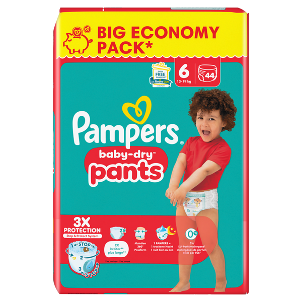 PAMPERS Baby Dry Pants Gr. 6, Extra Large 13-19 kg, (verschiedene Verpackungsgrößen)