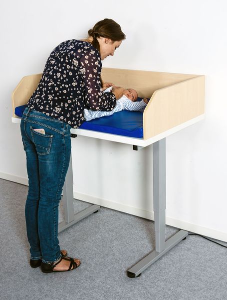 baby-changing table, changing table, baby care, childcare, adult with baby