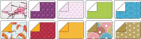 FOLIA Origamipapier Japan, 15x15 cm, 50 Blatt