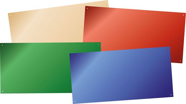 4er Set Regenbogen Acryl-Spiegel, 40 x 80 cm