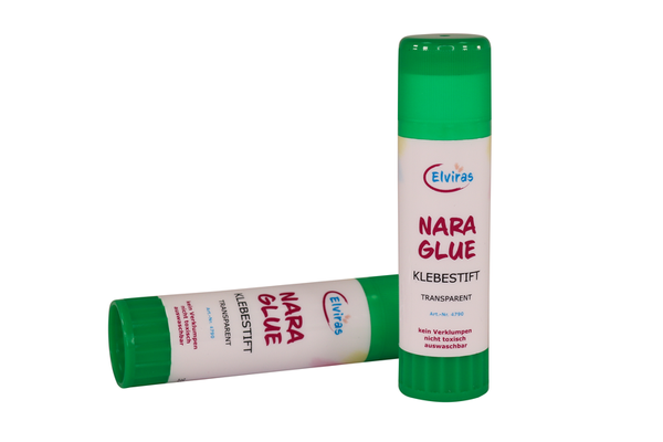 ELVIRAS Klebestifte Transparent 35 g, 12 Stk.