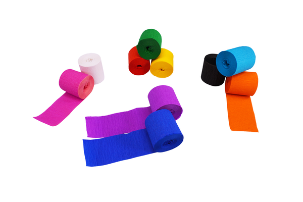 FOLIA Kreppband, 10 Rollen, farbig sortiert