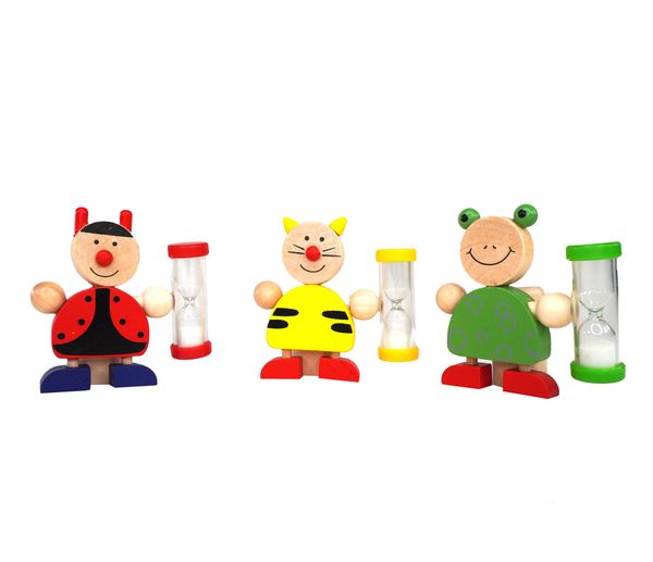 Holzfigur, Bunter Spielzeug, Käfer- / Tierfigur, Sanduhr-Spielzeug, Figuren-Set