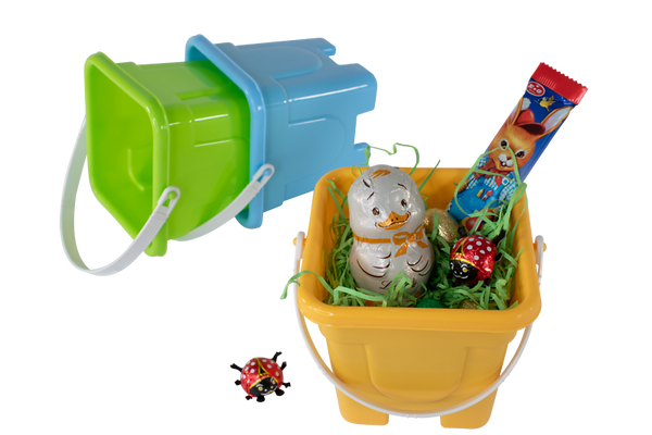 Eckiger Sandspieleimer, 12 x 12 x 12 cm, 1 Stück 