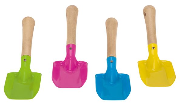 GOKI Kinderschaufel, 4 verschiedene Farben, 12 Stück GOKI Kinderschaufel, 4 verschiedene Farben, 12 Stück