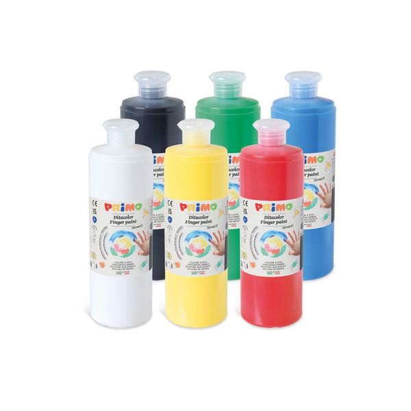 Fingerfarbe, 750 ml, 6 Farben, sortiert