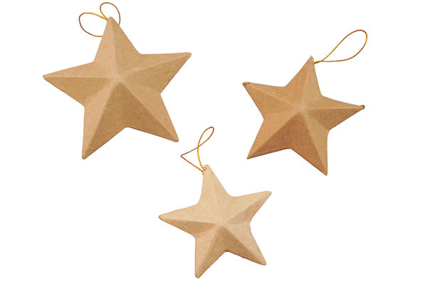 Sterne Schmuck, Papierstern, Aufhängeornament, brauner Stern, Baumschmuck