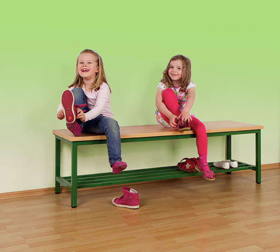 Kinder, Sitzbank, Holzbett, Kinderschuhe, Schuhe