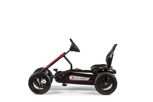 Go-Kart, Pedal-Gokart, Elektrischer Go-Kart, Roter Rahmen, Schwarzer Chassis