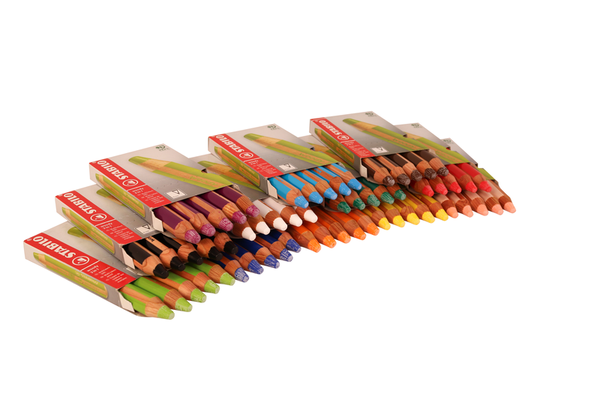 STABILO Woody 3in1 Malstifte, in 12 Farben sortiert, 60 Stück