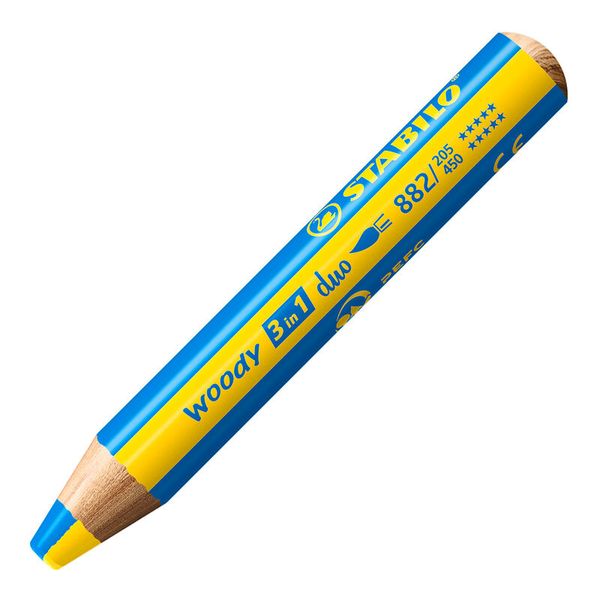 STABILO Woody 3in1 duo Malstifte, inkl. Spitzer, farbig sortiert, 10 Stück