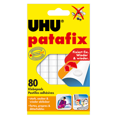 UHU Klebepad patafix, 10x10 mm, 80 Stück UHU Klebepad patafix, 10x10 mm, 80 Stück