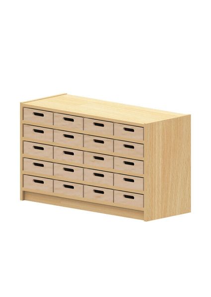 BasicPlus Unterschrank, 20 Eigentumskästen, 4 feste Böden, (B/HT): 102 x 60 x 40 cm