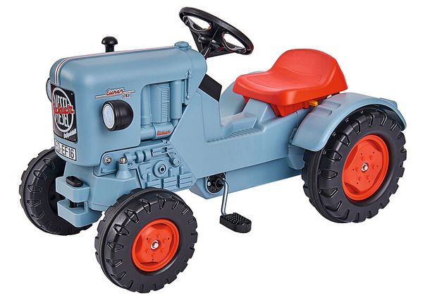 Traktor, Spielzeug, Metall, Blau, Orange