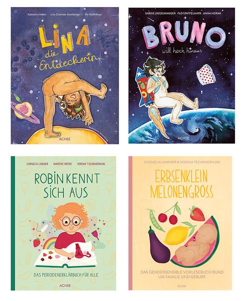 kinderbuch, buchumschlag, illustration, weltraum, obst