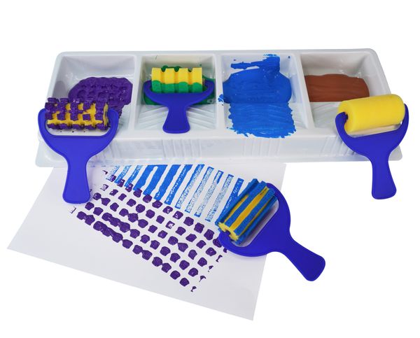 Schaumstoffroller Set, 4 Roller mit einem Farbehälter Schaumstoffroller Set, 4 Roller mit einem Farbehälter