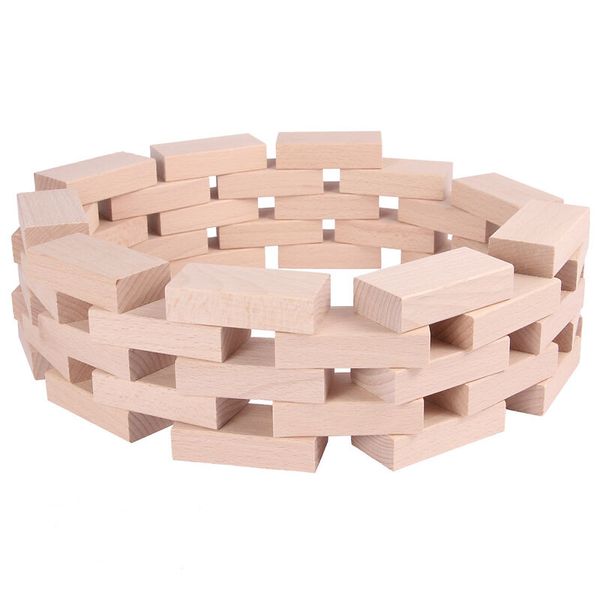 Holzwaren, Holzklötze, Kunststofffrei, Brückenstruktur, Spielzeugblock