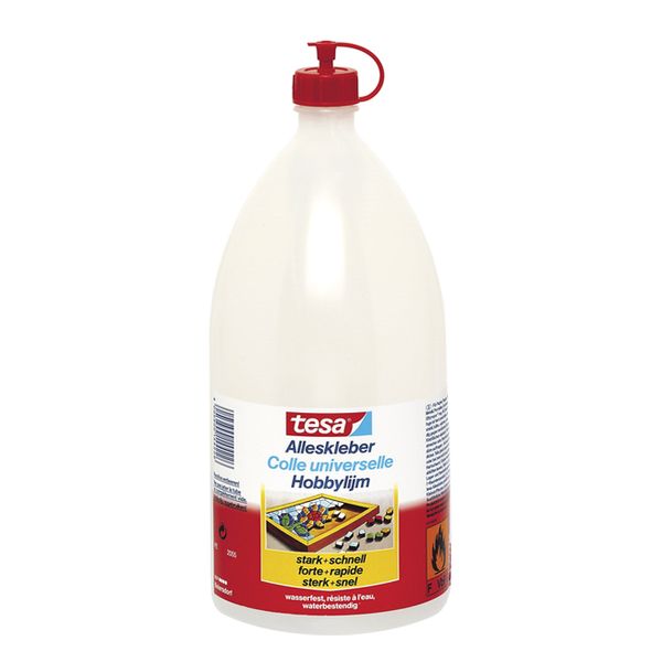 Kleber, Universalkleber, Flasche, Hobbykleber, rot