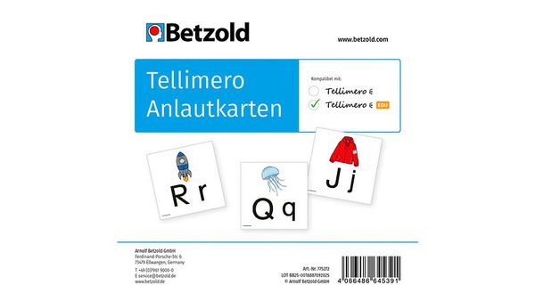 Tellermo, Anlauttkarten, Lernkarten, Alphabet, Bildkarten