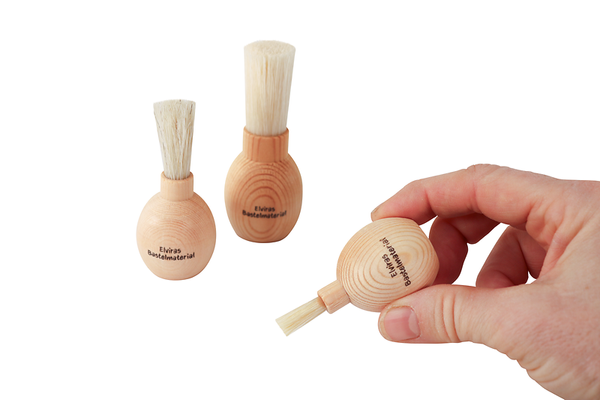 ELVIRAS Kugel-/Therapiepinsel für Kinder und Erwachsene Set mit Holzgriff, 3 Pinsel