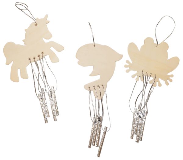 Bastelsets "Windspiel mit Tiermotiven", 12 Stück Bastelsets "Windspiel mit Tiermotiven", 12 Stück