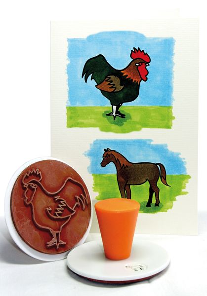 Riesenstempel "Bauernhof", 6 Stück Riesenstempel "Bauernhof", 6 Stück