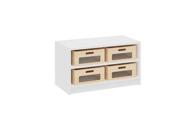 Materialschrank mit großen Kästen mit Sichtfenster, Varianten wählbar