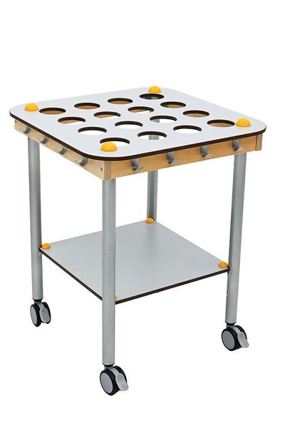 Zahnputzbecherwagen, Rechteck, für 16 Becher