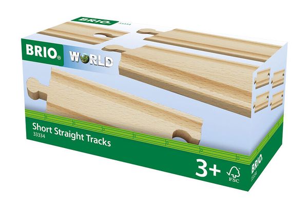 BRIO 1/2 Geraden Gleise (A1), 4 Teile, ab 3 Jahre