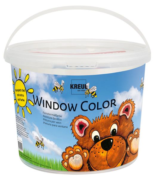 Farbfarbe, Fensterfarbe, Becher, Kinderfarben, Bear