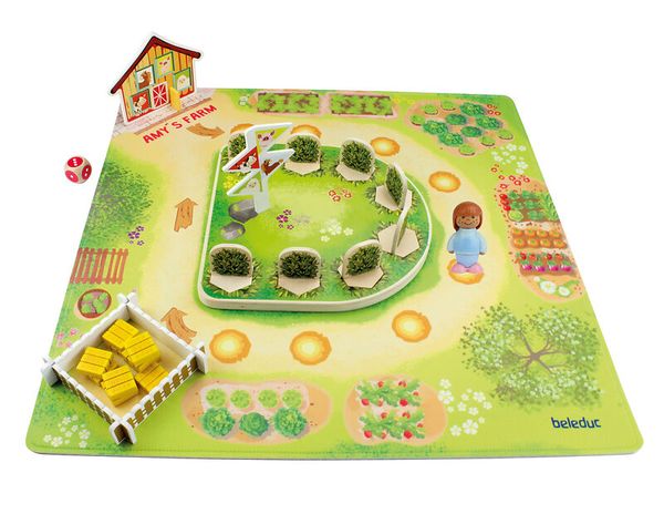 Brettspiel, Farm, Holzfiguren, Miniaturgarten, Spielfigur