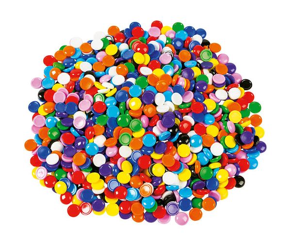Konfetti, Knöpfe, Bunte Chips, Streudekor, Dekoration