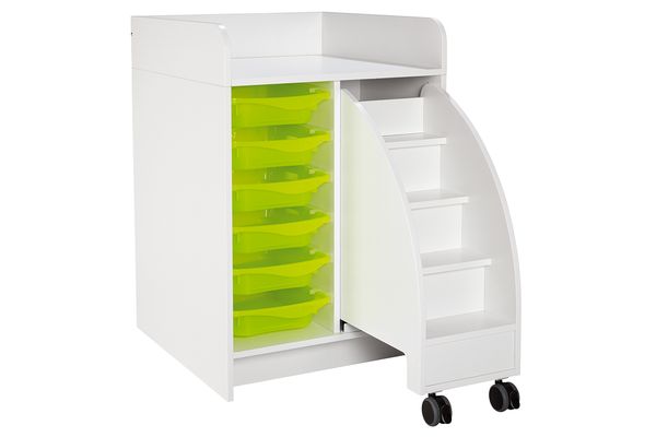 Wickelkommode Mit Trittleiter Und 6 Boxen 70 Cm Breite wickelkommode-mit-trittleiter-und-6-boxen-70-cm-breite