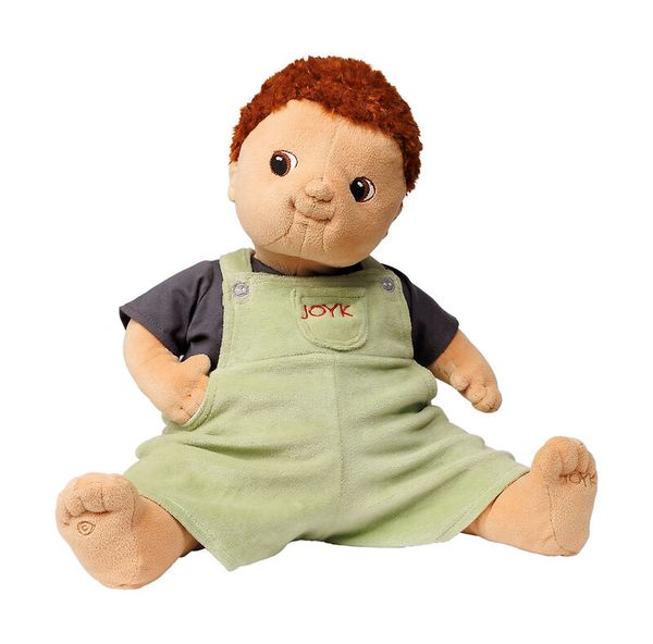 Plüschfigur, Kinderspielzeug, Genähte Latzhose, Braune Haare, Weiches Material