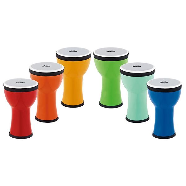 NINO® Percussion Djembe Rhythmus Set fürs Klassenzimmer, 6-teiliges Set