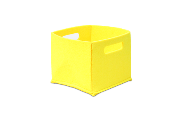 storage, box, yellow, fabric, box