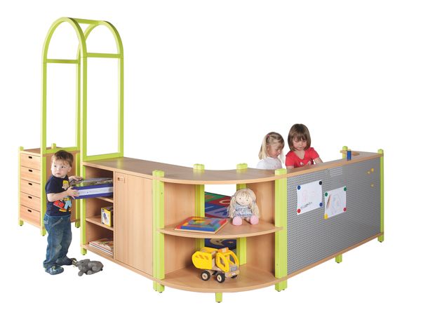 Kindergarten-Tafel, Holzspielset, Kinder-Tisch-Sets, Kita-Möbel, Spielzeuggarage