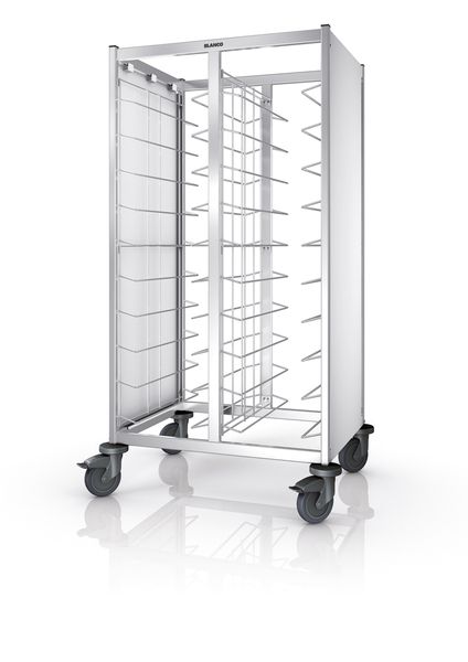 Tablett-Abräumwagen TAW 2x10 für KN Tabletts mit Seitenverkleidung Tablett-Abräumwagen TAW 2x10 für KN Tabletts mit Seitenverkleidung