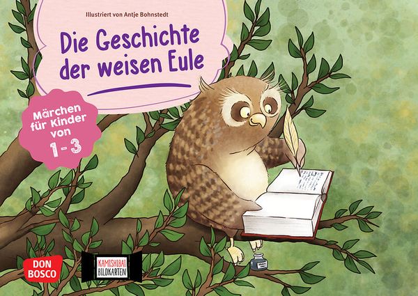 Eule, Buch, Kinderbuch, Illustration, Baum Ast